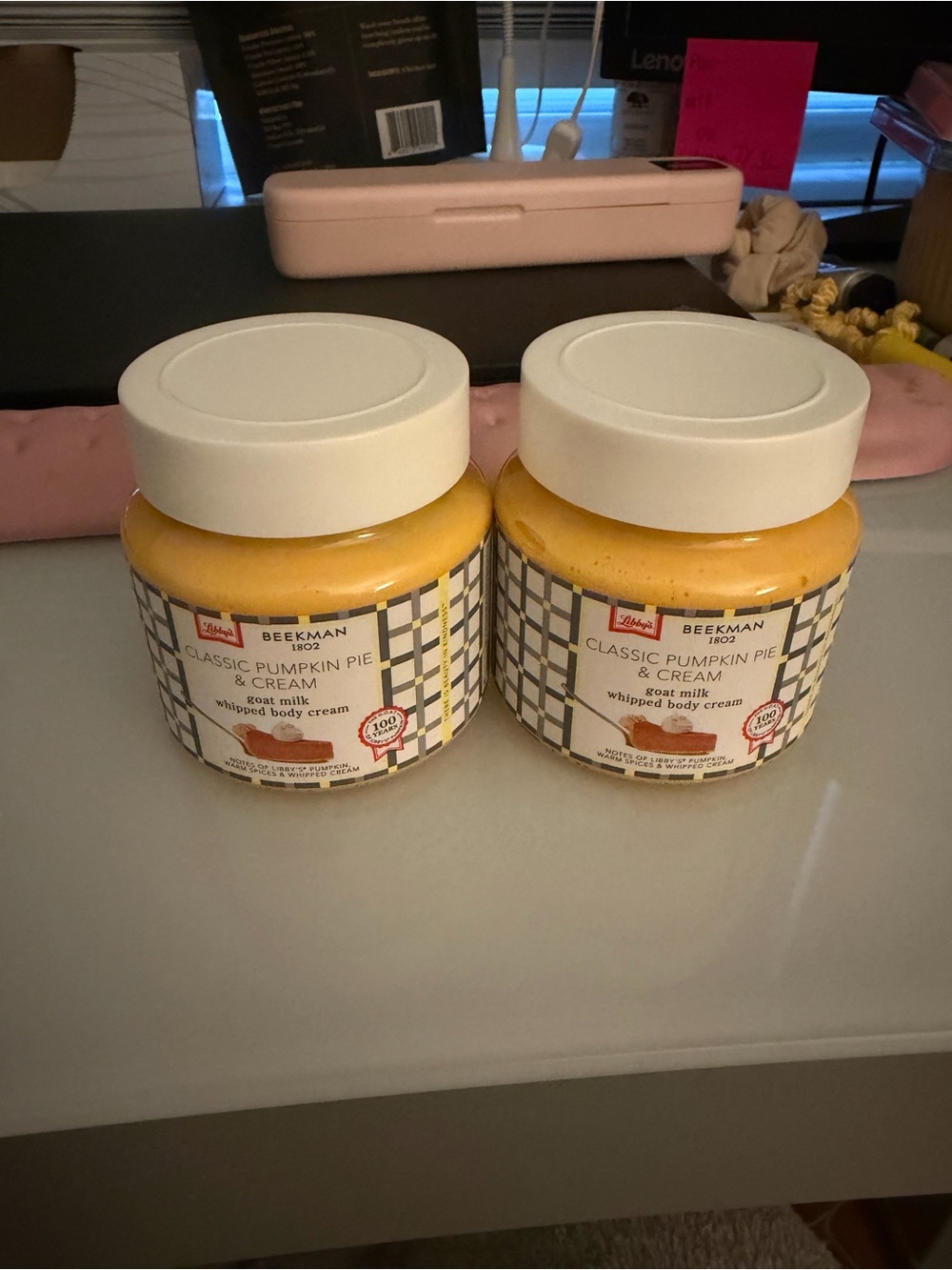 Beekman 1802 Pumpkin Pie & Cream Whipped Body Cream - Yellow, White
